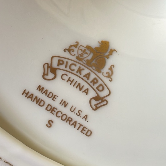 VTG Picard China USA hand decorated porcelain candle stick holder rose pattern - Picture 6 of 8